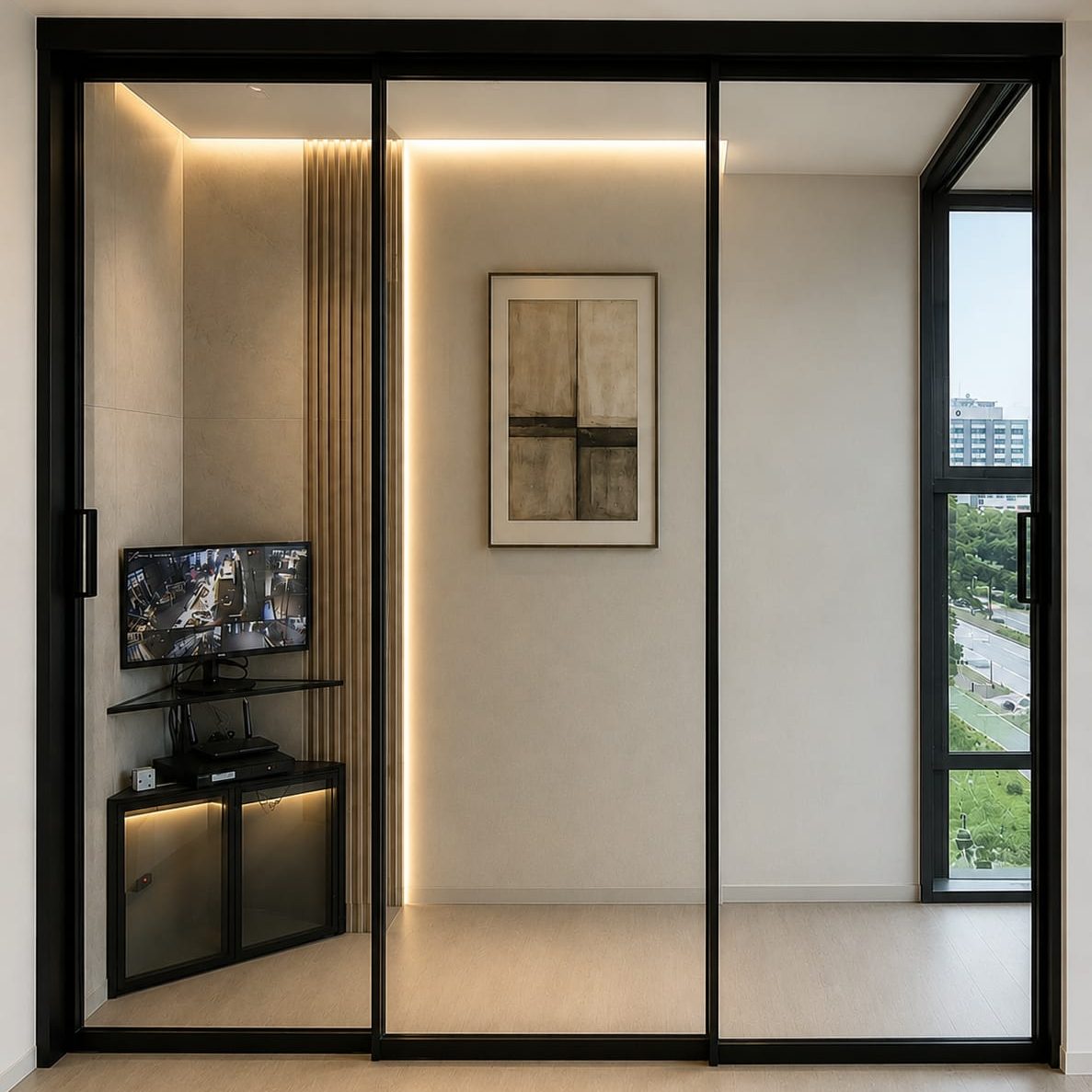Synchronized Sliding Door with Soft Close