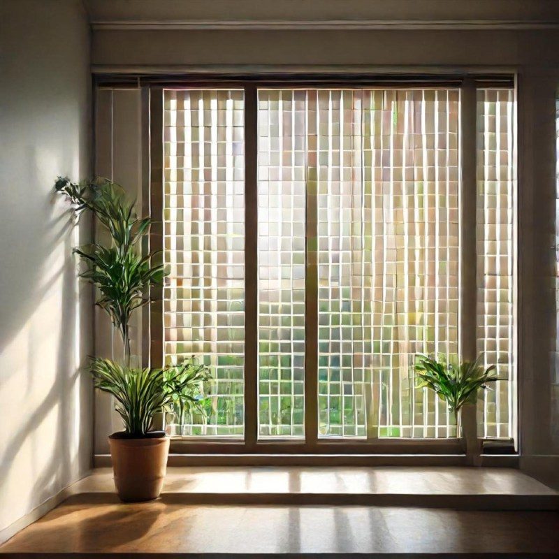 avatar Two potted plants sit on a window sill with a plant in the foreground